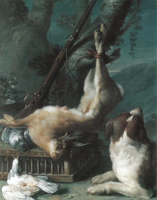 Candido - Natura morta con lepre e cane